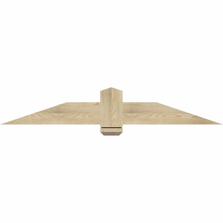 Ekena Millwork Eugene Rough Sawn Timber Gable Bracket, Douglas Fir, 60"W x 10"H x 2"D x 6"F, 4/12 Pitch GBW060X10X0206EUG00RDF